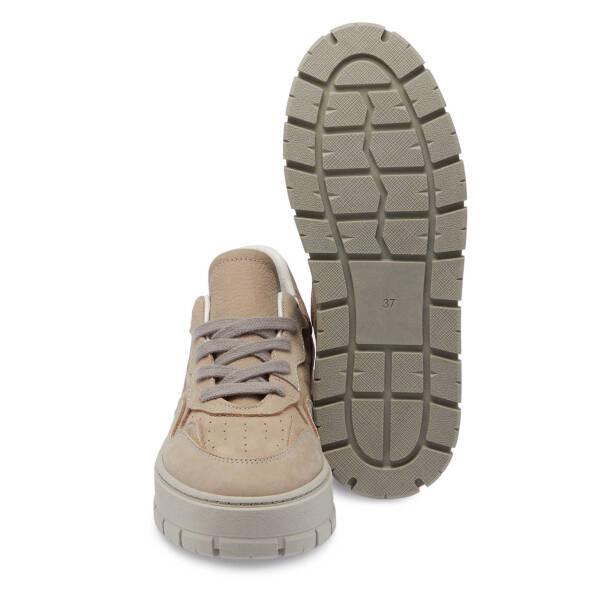Gri Nubuk Deri Kadın Sneaker - K24S1AY67591-A40 - 4