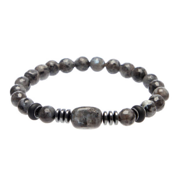 Gri Spektrolit Erkek Bileklik - E1BLK0410387-D91 - 1