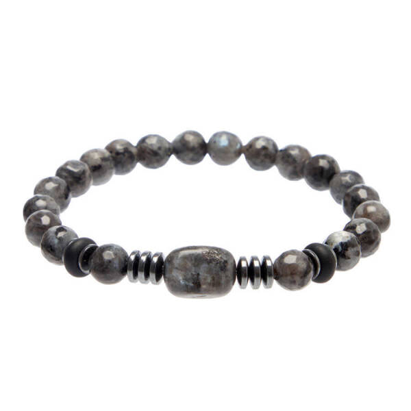 Gri Spektrolit Erkek Bileklik - E1BLK0410387-D91 - 1