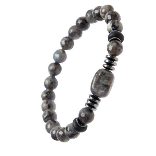 Gri Spektrolit Erkek Bileklik - E1BLK0410387-D91 - 2