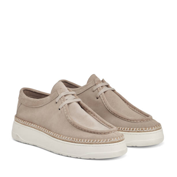 Gri Hakiki Süet Deri Erkek Casual Ayakkabı - E25I1AY57332-C11 - 2