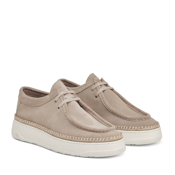 Gri Hakiki Süet Deri Erkek Casual Ayakkabı - E25I1AY57332-C11 - 2