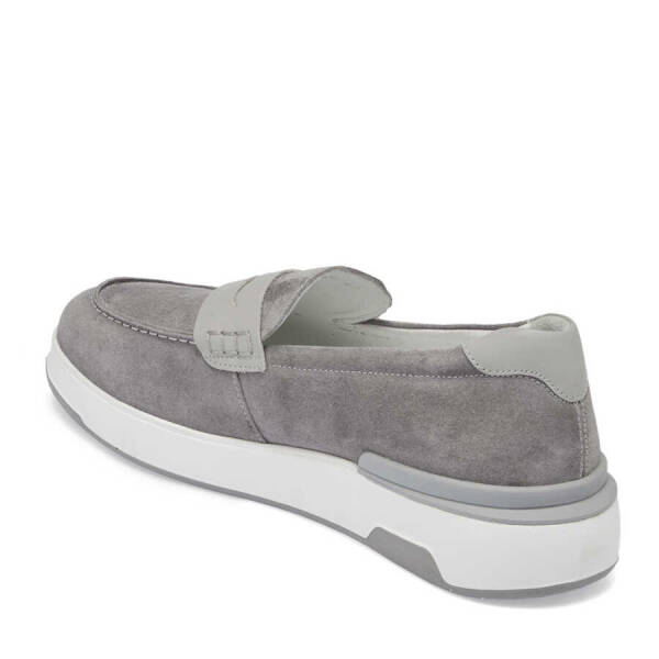 Gri Süet Deri Erkek Loafer - E24I1AY56786-C11 - 2