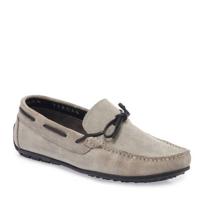 Gri Süet Deri Erkek Loafer - E25I1AY57297-C11 