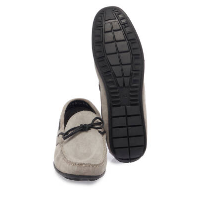 Gri Süet Deri Erkek Loafer - E25I1AY57297-C11 - 4