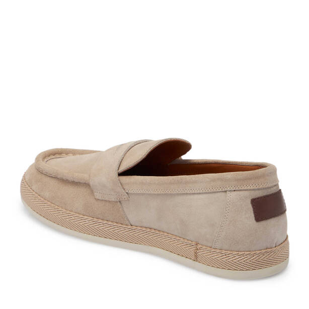 Gri Hakiki Süet Deri Erkek Loafer - E25I1AY57330-C11 - 3