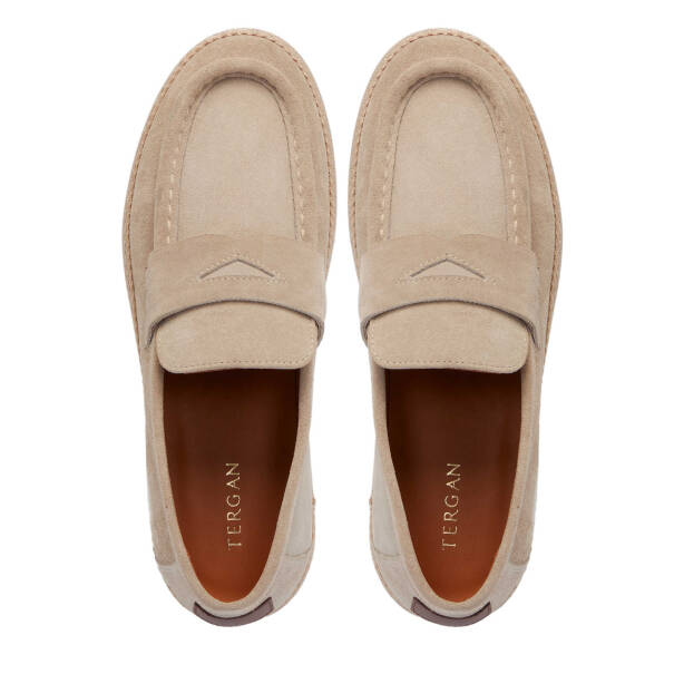 Gri Hakiki Süet Deri Erkek Loafer - E25I1AY57330-C11 - 5