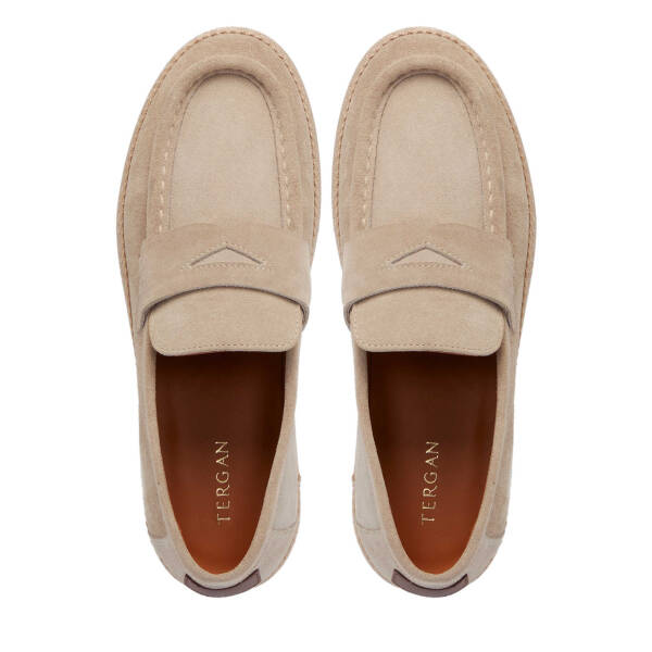 Gri Hakiki Süet Deri Erkek Loafer - E25I1AY57330-C11 - 5