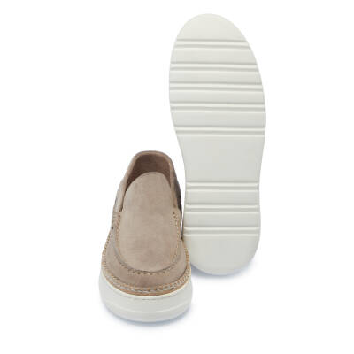 Gri Süet Deri Erkek Loafer - E25I1AY57331-C11 - 4