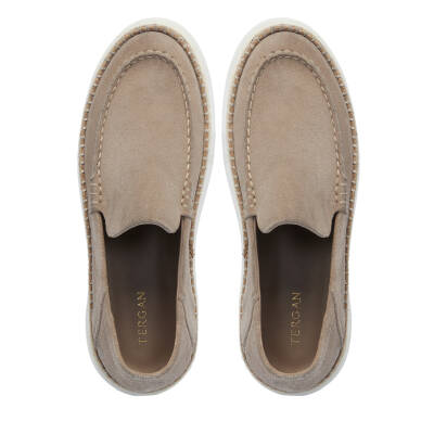 Gri Süet Deri Erkek Loafer - E25I1AY57331-C11 - 5