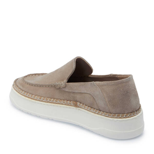 Gri Hakiki Süet Deri Erkek Loafer - E25I1AY57331-C11 - 3