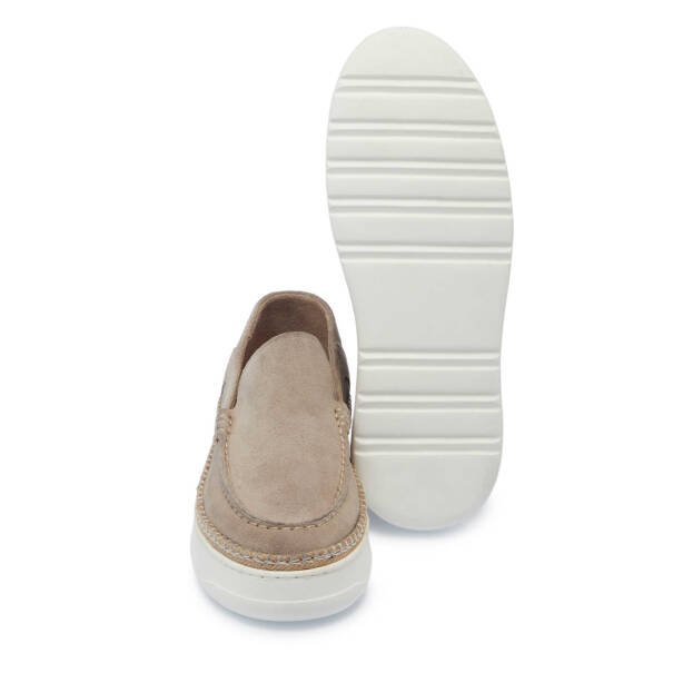 Gri Hakiki Süet Deri Erkek Loafer - E25I1AY57331-C11 - 4