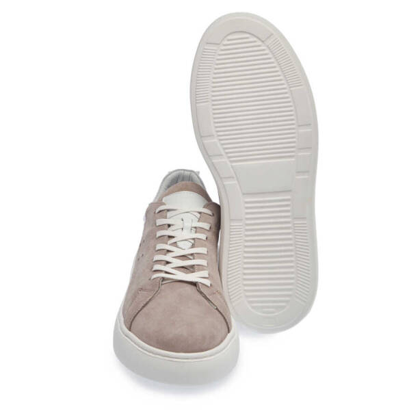 Gri Süet Deri Erkek Sneaker - E24I1AY56665-C11 - 4