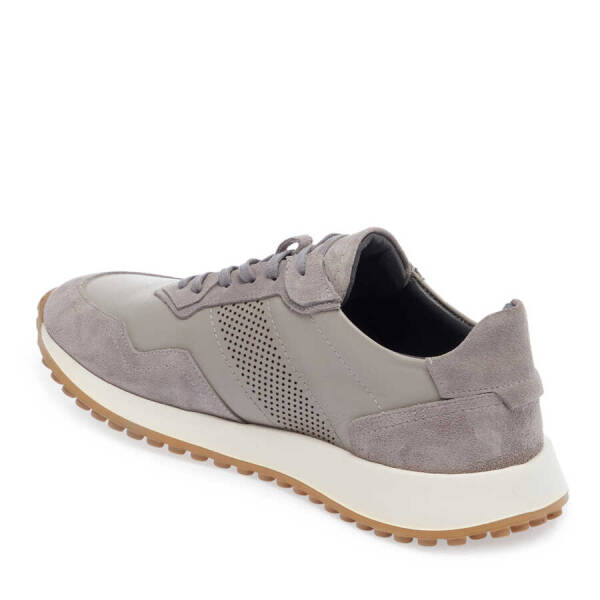 Gri Hakiki Süet Deri Erkek Sneaker - E24I1AY56666-Q9I - 3
