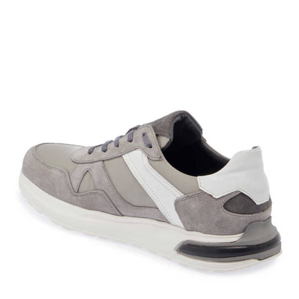 Gri Hakiki Süet Deri Erkek Sneaker - E24I1AY56670-Q9I - 3