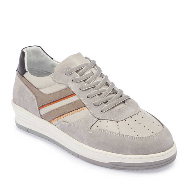 Gri Hakiki Süet Deri Erkek Sneaker - E24I1AY56691-Q9I - 2