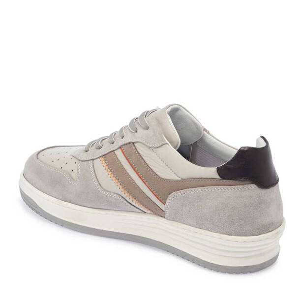 Gri Hakiki Süet Deri Erkek Sneaker - E24I1AY56691-Q9I - 3