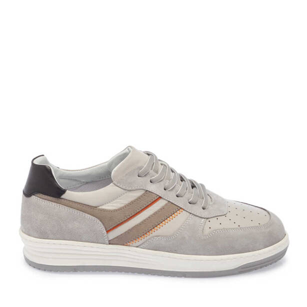 Gri Hakiki Süet Deri Erkek Sneaker - E24I1AY56691-Q9I 