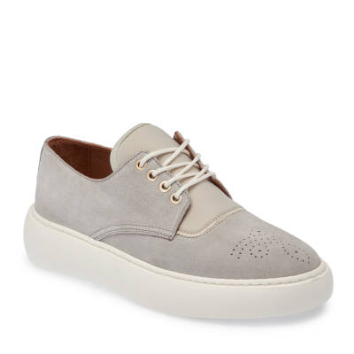 Gri Süet Deri Erkek Sneaker - E24I1AY56711-K56 - 1