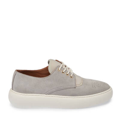 Gri Süet Deri Erkek Sneaker - E24I1AY56711-K56 - 3