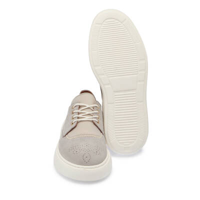 Gri Süet Deri Erkek Sneaker - E24I1AY56711-K56 - 4