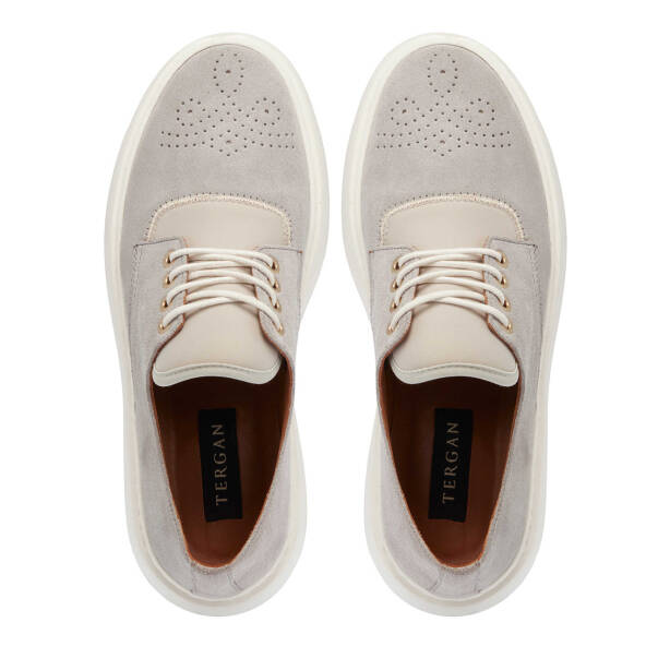 Gri Süet Deri Erkek Sneaker - E24I1AY56711-K56 - 5