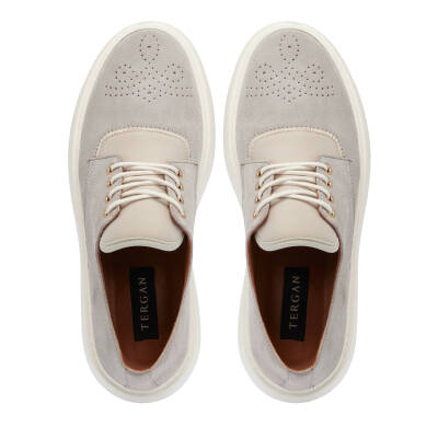 Gri Süet Deri Erkek Sneaker - E24I1AY56711-K56 - 5