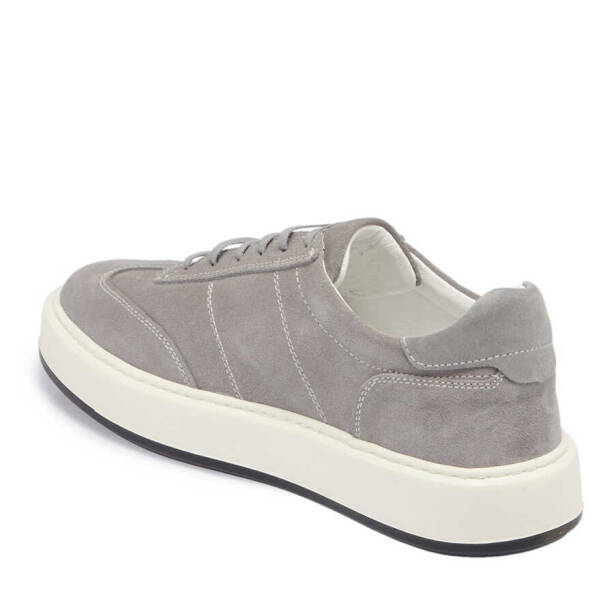 Gri Süet Deri Erkek Sneaker - E24I1AY56805-K56 - 2