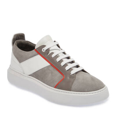 Gri Süet Deri Erkek Sneaker - E24I1AY56817-C11 