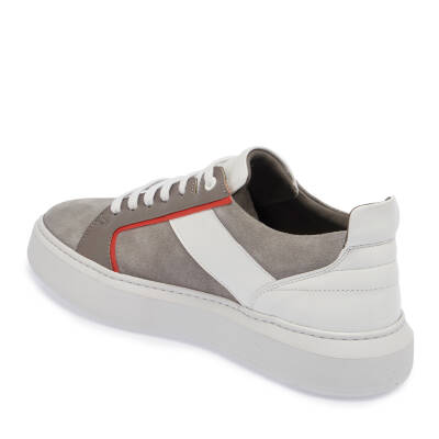 Gri Süet Deri Erkek Sneaker - E24I1AY56817-C11 - 2