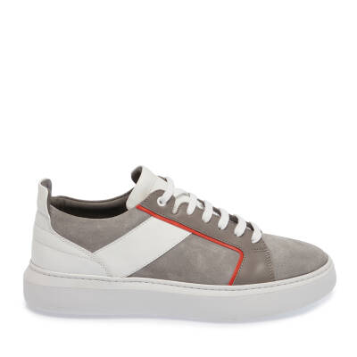 Gri Süet Deri Erkek Sneaker - E24I1AY56817-C11 - 3