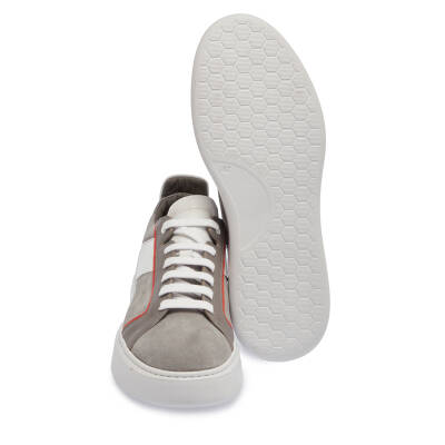 Gri Süet Deri Erkek Sneaker - E24I1AY56817-C11 - 4