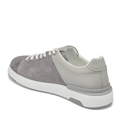  Gri Süet Deri Erkek Sneaker - E24I1AY56819-C11 - 2