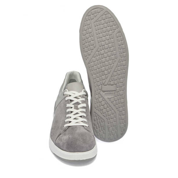 Gri Süet Deri Erkek Sneaker - E24I1AY56819-C11 - 4