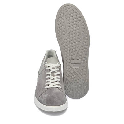  Gri Süet Deri Erkek Sneaker - E24I1AY56819-C11 - 4