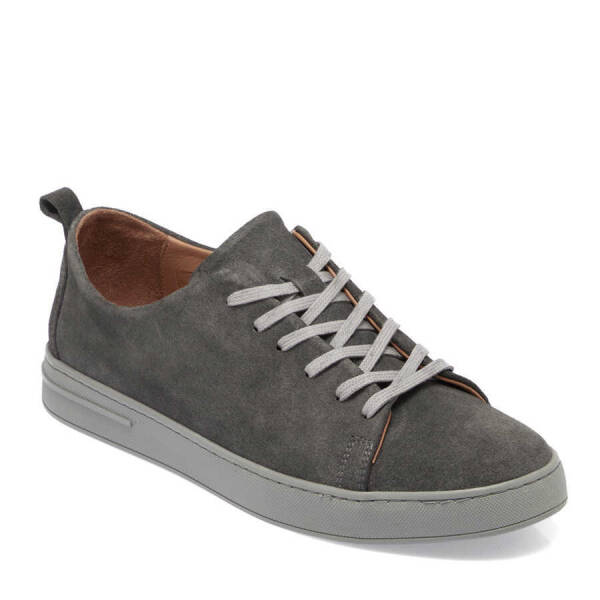 Gri Süet Deri Erkek Sneaker - E24I1AY56830-C11 - 1