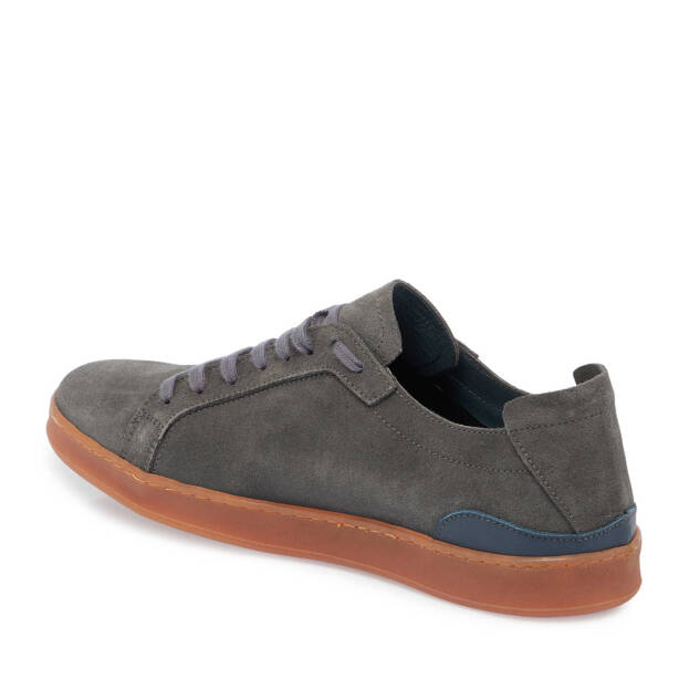 Gri Süet Deri Erkek Sneaker - E24I1AY56834-H42 - 2