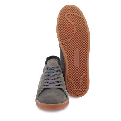  Gri Süet Deri Erkek Sneaker - E24I1AY56834-H42 - 4