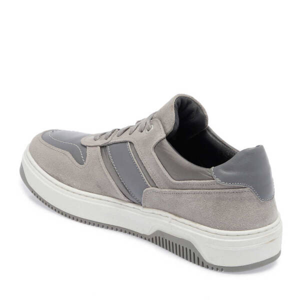 Gri Hakiki Süet Deri Erkek Sneaker - E24I1AY56901-Q9I - 3