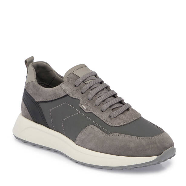 Gri Hakiki Süet Deri Erkek Sneaker - E24S1AY57068-Q9I - 2