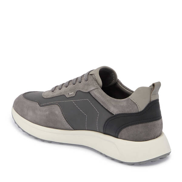 Gri Hakiki Süet Deri Erkek Sneaker - E24S1AY57068-Q9I - 3