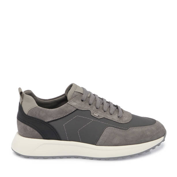 Gri Hakiki Süet Deri Erkek Sneaker - E24S1AY57068-Q9I - 1