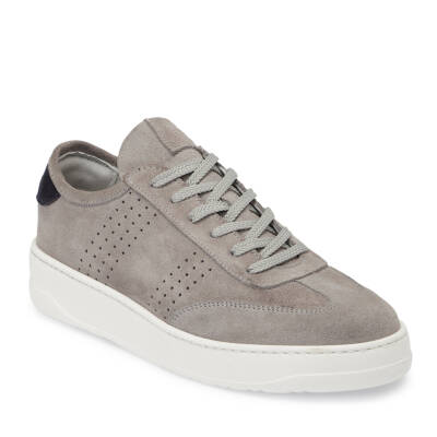 Gri Süet Deri Erkek Sneaker - E25I1AY57229-D0W - 1