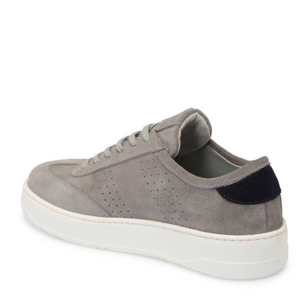 Gri Hakiki Süet Deri Erkek Sneaker - E25I1AY57229-D0W - 3