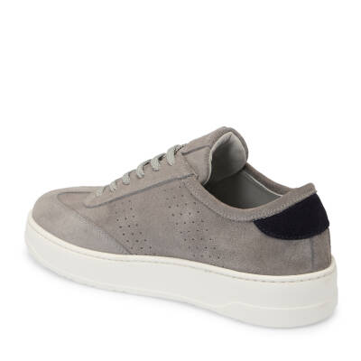 Gri Süet Deri Erkek Sneaker - E25I1AY57229-D0W - 2