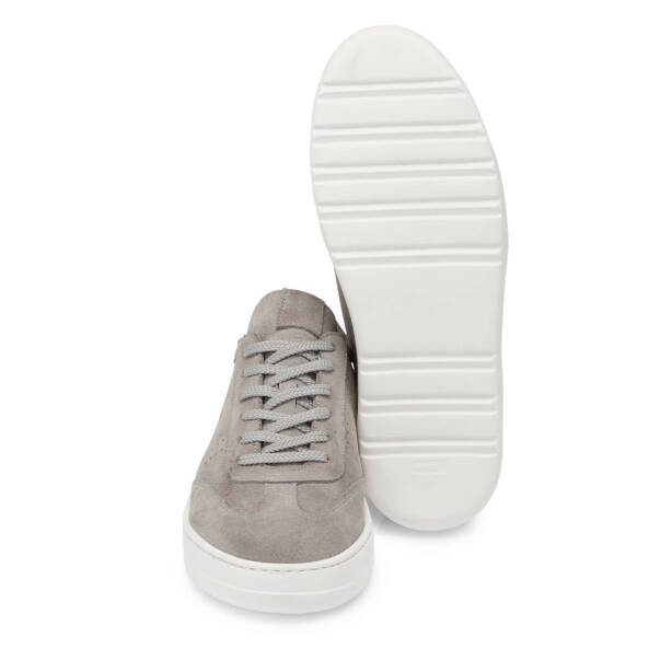 Gri Hakiki Süet Deri Erkek Sneaker - E25I1AY57229-D0W - 4