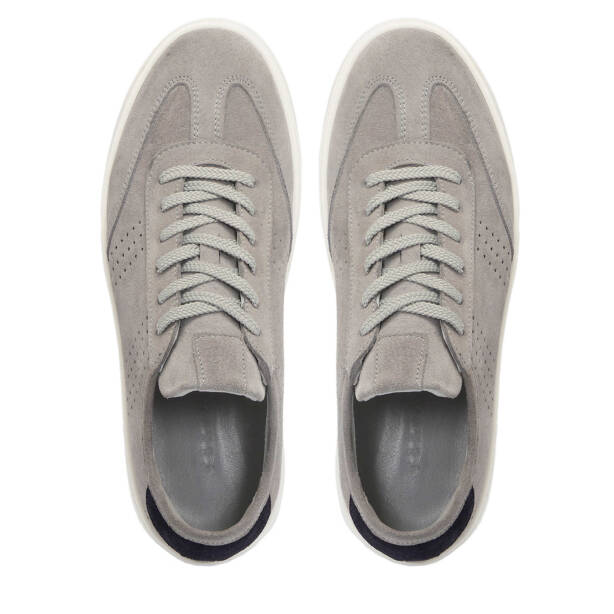 Gri Hakiki Süet Deri Erkek Sneaker - E25I1AY57229-D0W - 5