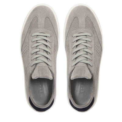 Gri Süet Deri Erkek Sneaker - E25I1AY57229-D0W - 5