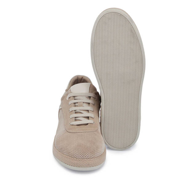 Gri Hakiki Süet Deri Erkek Sneaker - E25I1AY57329-C11 - 4