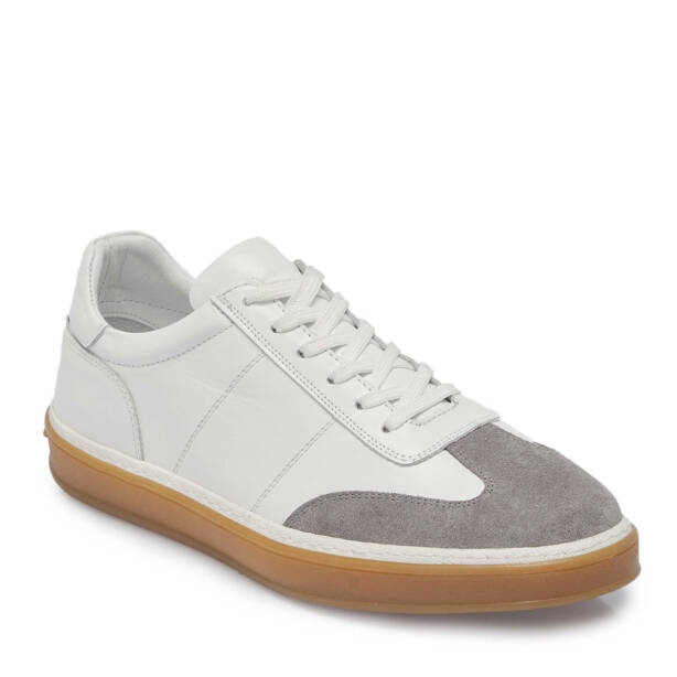 Gri Hakiki Süet Deri Erkek Sneaker - E25I1AY57351-N1Z - 2